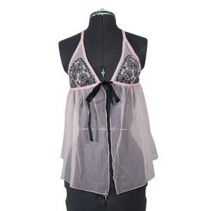 Victoria's Secret Gorgeous‎ sexy little things embroidered sheer babydoll M
